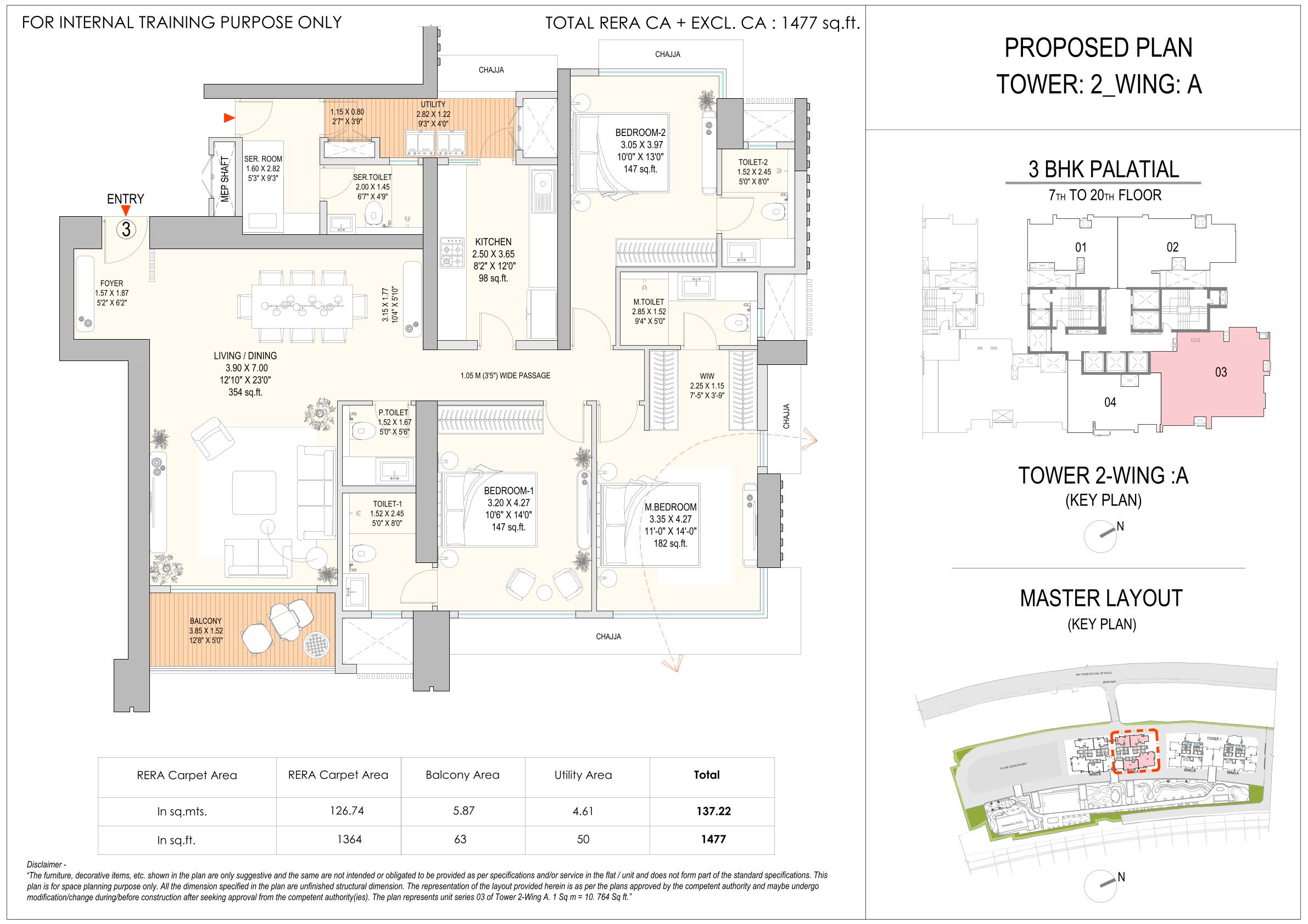 3 BHK Floor Plan 4